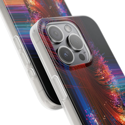 Black Lite Phone Case for iPhone - Cyber Optic Streak