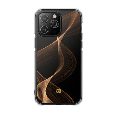 Brown Impact MagSafe Phone Case for iPhone - Copper Silk Wave