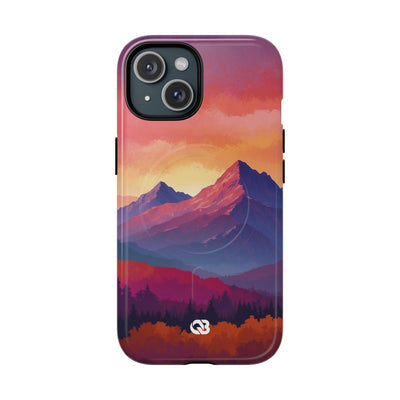 Crimson Mountain Dusk · Tough+ Phone Case for iPhone · Magsafe