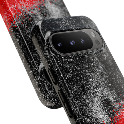 Crimson Noir Drip · Tough Phone Case for Pixel ·  Black