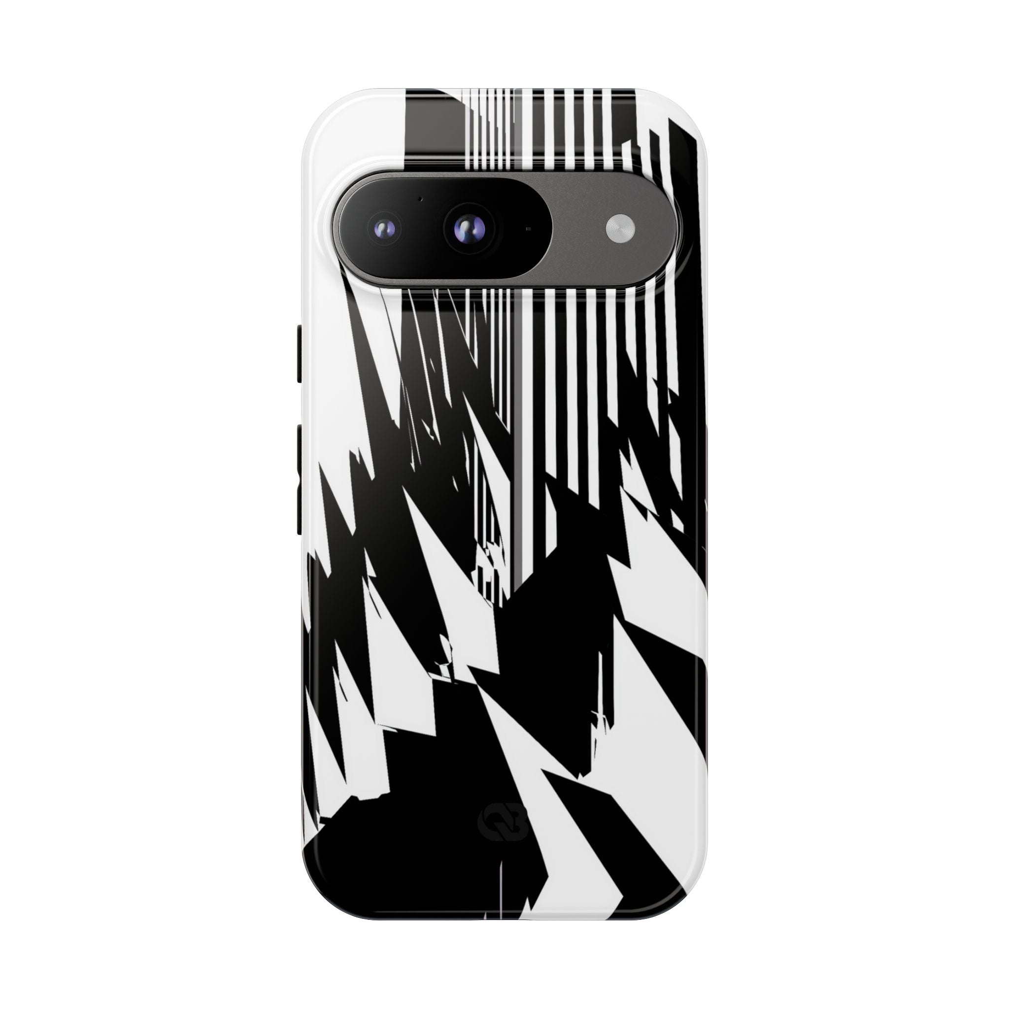 White Tough Phone Case for Google Pixel - Shattered Vector Spire