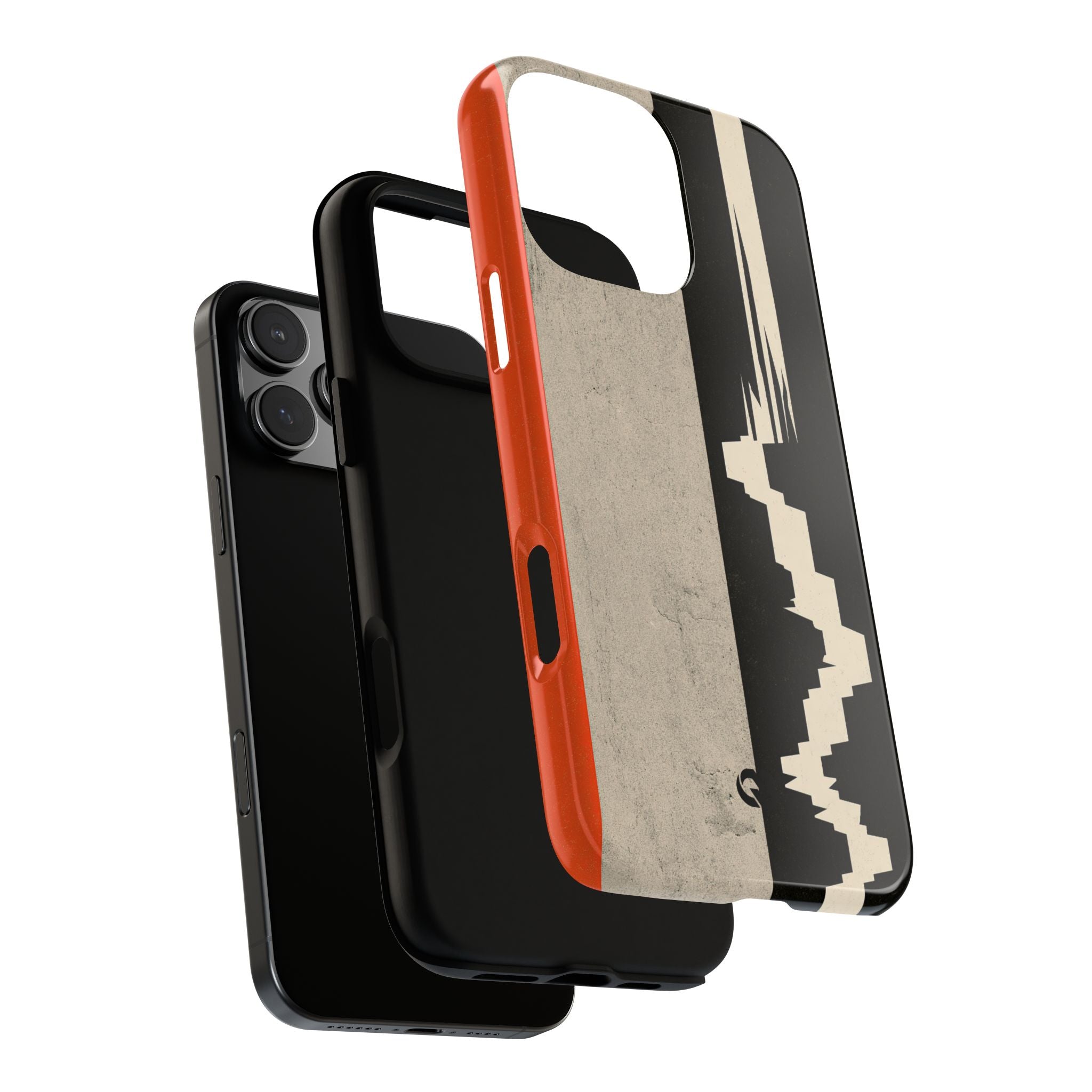 Orange Tough Phone Case for iPhone - Orange Monolith Rift