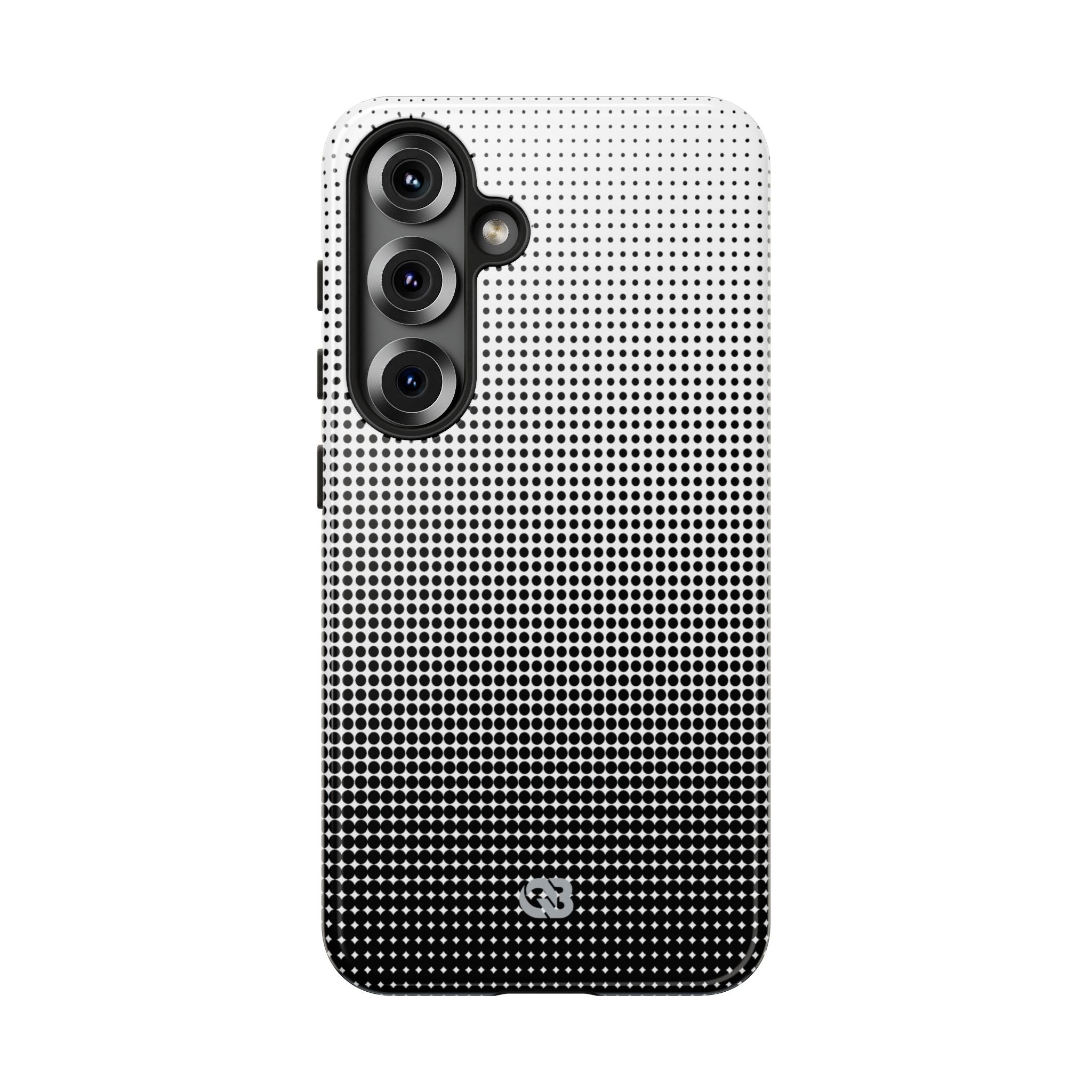 Black Tough Phone Case for Samsung - Obsidian Halftone Flux