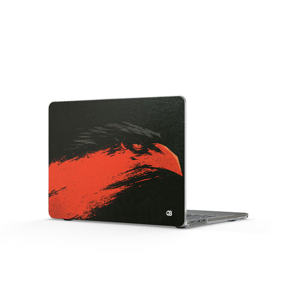 Crimson Raptor Noir · Clear Hard Case for MacBook · Black