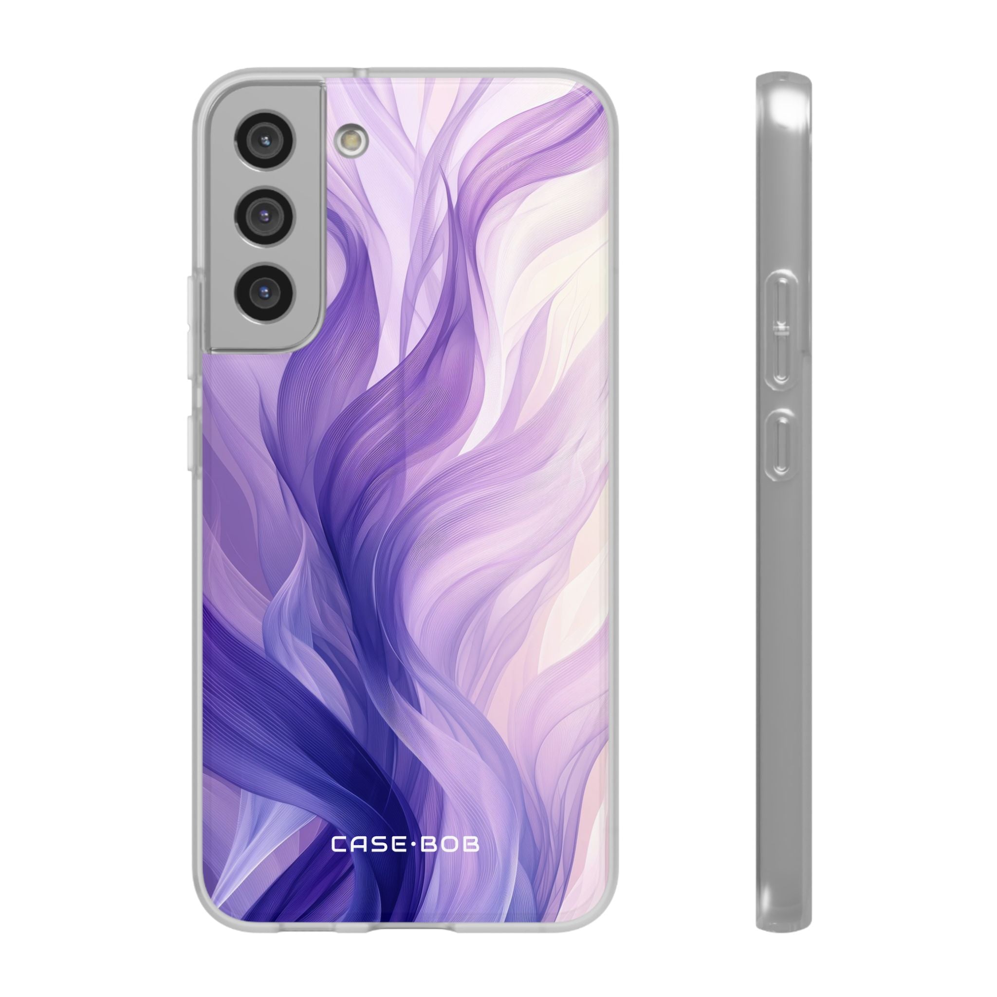 Purple Ribbon Waves Samsung S22 Plus Case - Soft