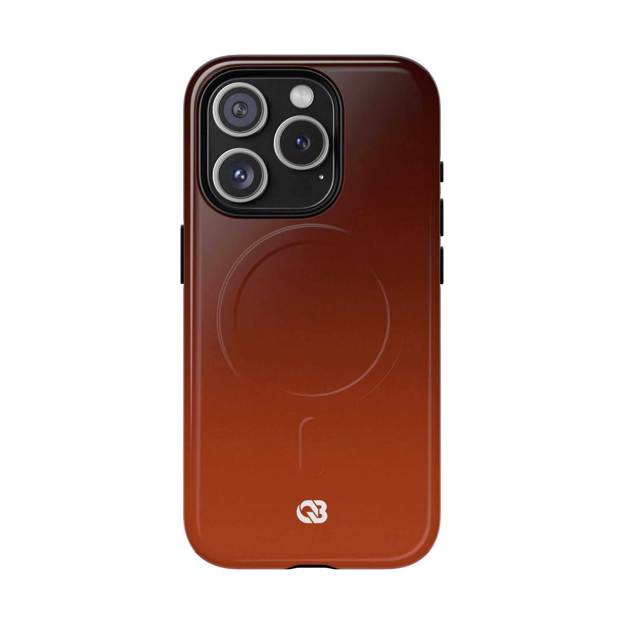 Orange Tough 2.0 Magsafe Phone Case for iPhone - Obsidian Ember Fade