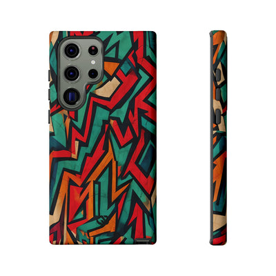 Jagged Teal Static · Tough Phone Case for Samsung