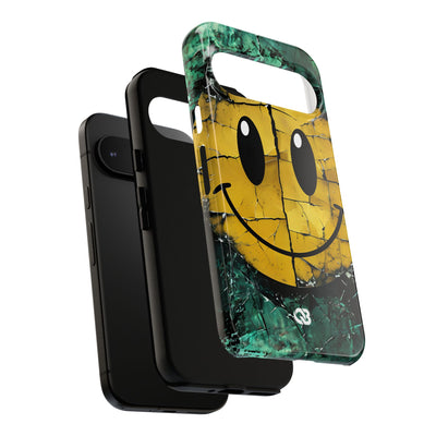 Fractured Yellow Grin · Tough Phone Case for Google Pixel
