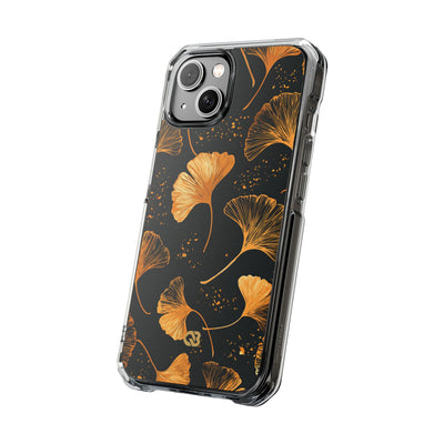 Gilded Ginkgo · Clear Impact Magnetic Phone Case for iPhone · Gold