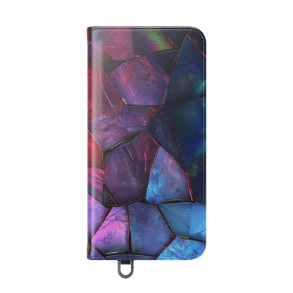 Crimson Shard Mosaic - Samsung S25+ Case - Wallet