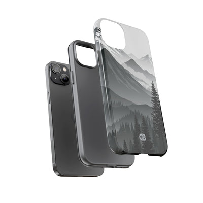 Grey Tough Phone Case for iPhone - Granite Ridge Mist
