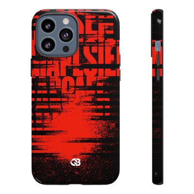 Crimson Redaction · Tough Phone Case for iPhone · Black