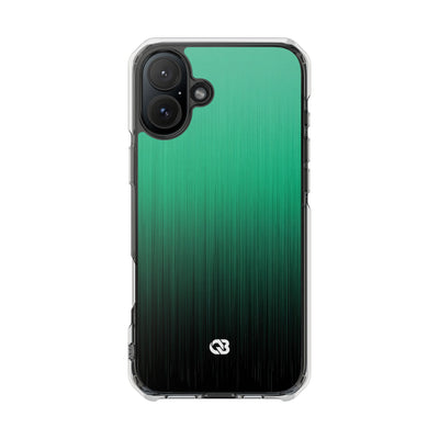 Emerald Cascade · Clear Impact Magnetic Phone Case for iPhone · Green
