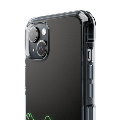 Nordic Mountain Contour · Clear Impact Magnetic Phone Case for iPhone · Black