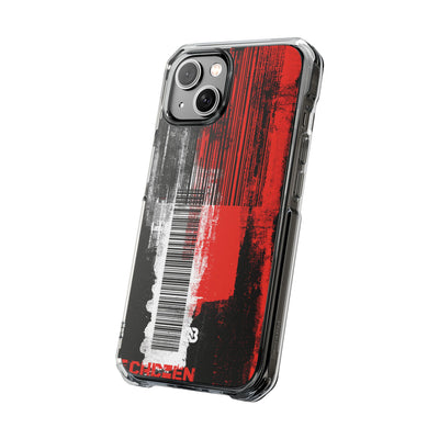 Distorted Barcode · Clear Impact Magnetic Phone Case for iPhone · Black