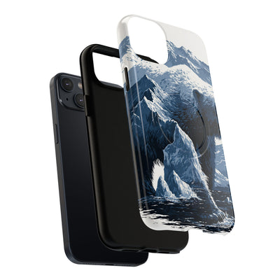 Fjord Summit Bear · Tough 2.0 Magnetic Phone Case for iPhone · Blue