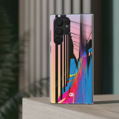 Blue Lite Phone Case for Samsung - Fractured Data Skyline