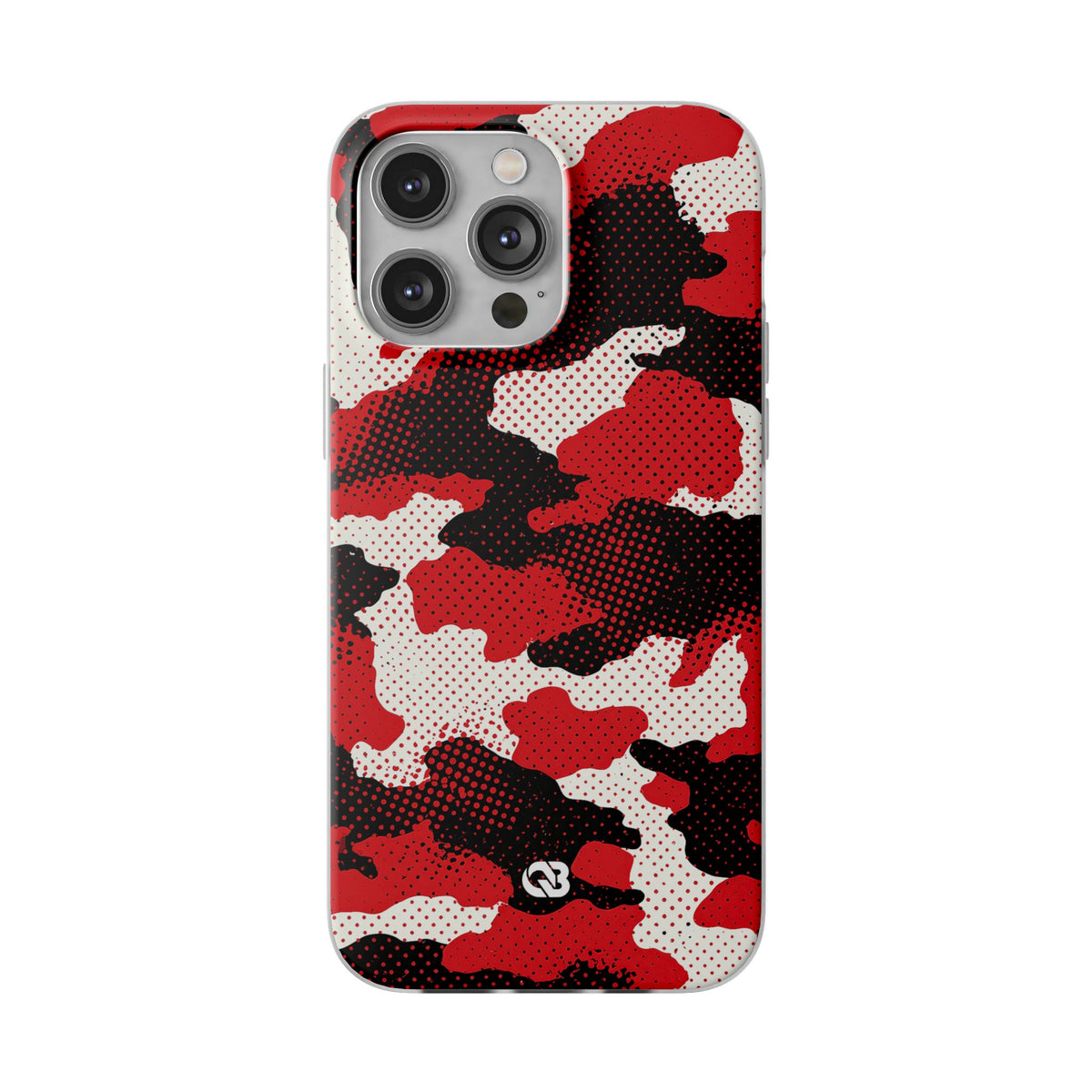 Crimson Halftone Camo · Lite Phone Case for iPhone ·  Red