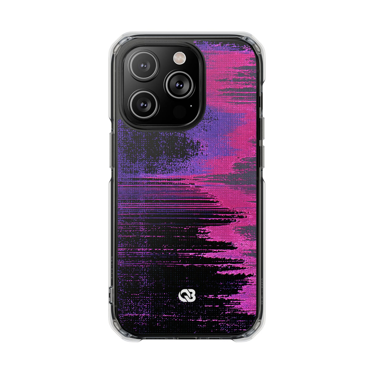 Neon Signal Shift · Clear Impact Magnetic Phone Case for iPhone · Purple