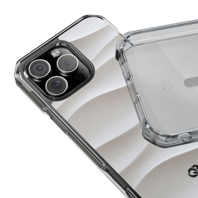 Sculpted Dune Relief · Clear Impact Magnetic Phone Case for iPhone ·  White