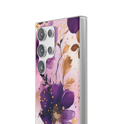 Gilded Violet Bloom · Soft Phone Case for Samsung