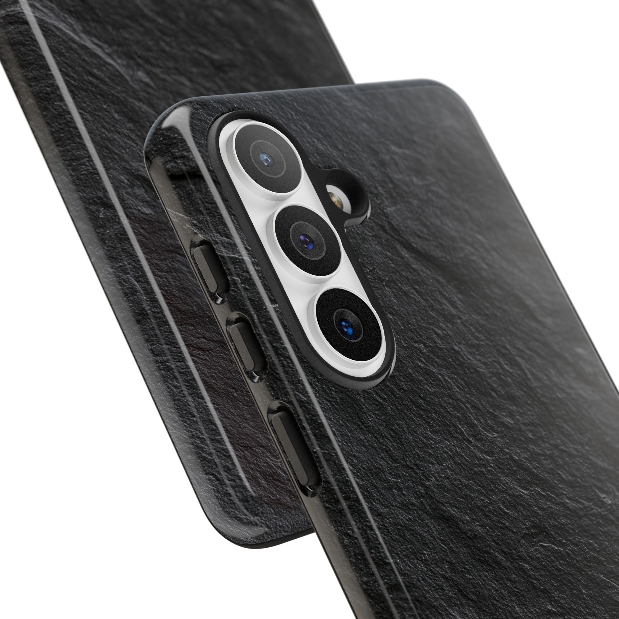 Black Tough Phone Case for Samsung - Raw Obsidian Slate