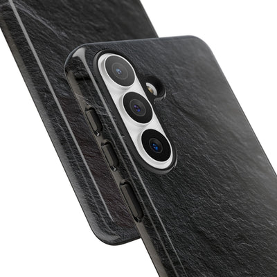 Black Tough Phone Case for Samsung - Raw Obsidian Slate