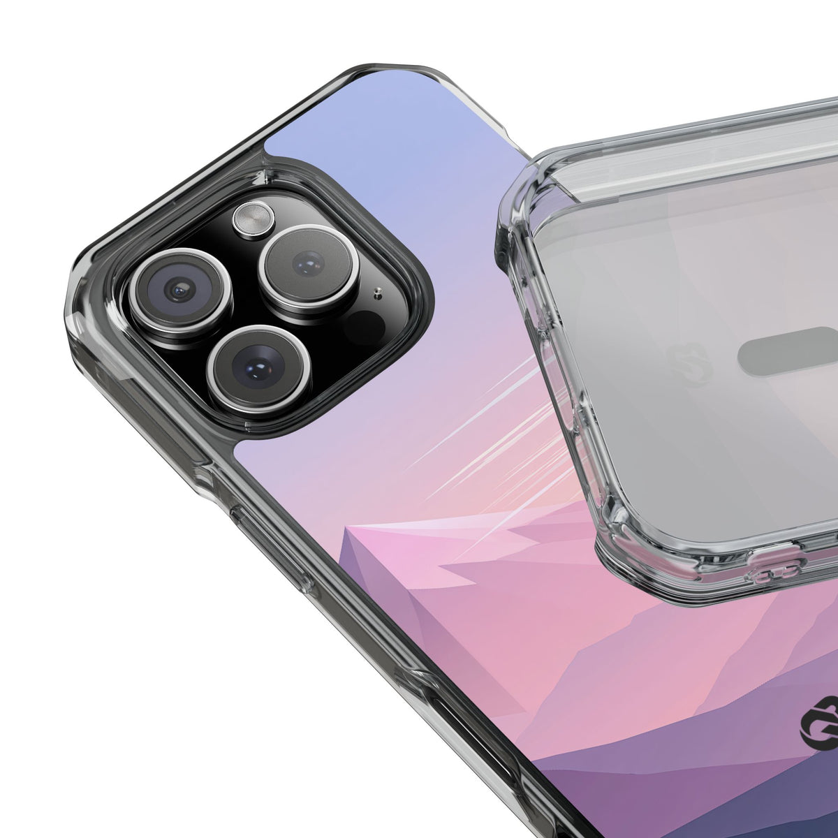 Alpine Twilight · Clear Impact Magnetic Phone Case for iPhone ·  Pink