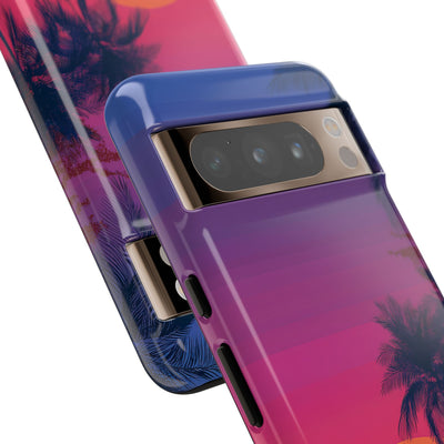Neon Horizon Palms · Tough Phone Case for Google Pixel