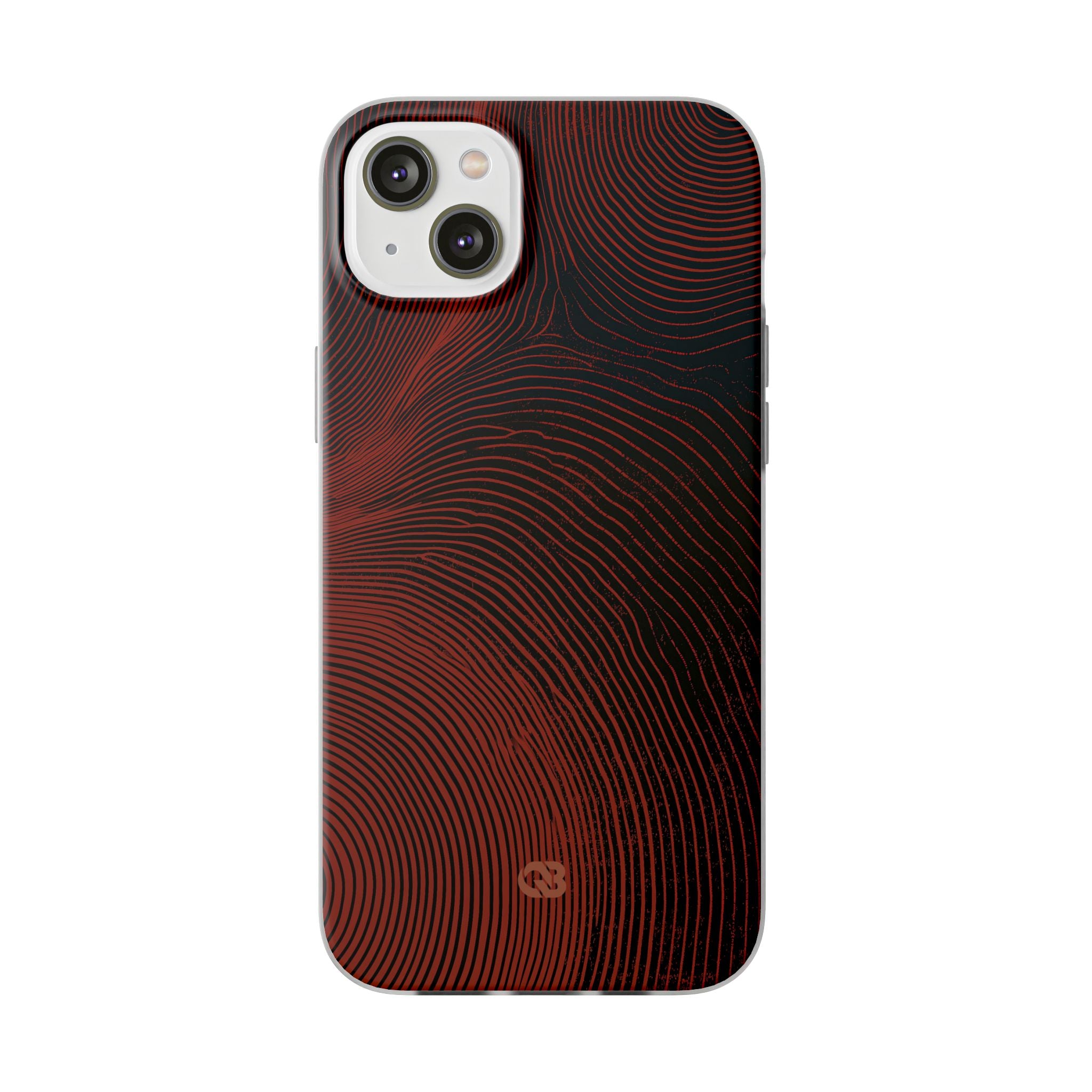 Red Lite Phone Case for iPhone - Terracotta Nerve Map