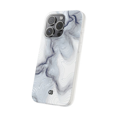 White Lite Phone Case for iPhone - Nordic Ridge Topo