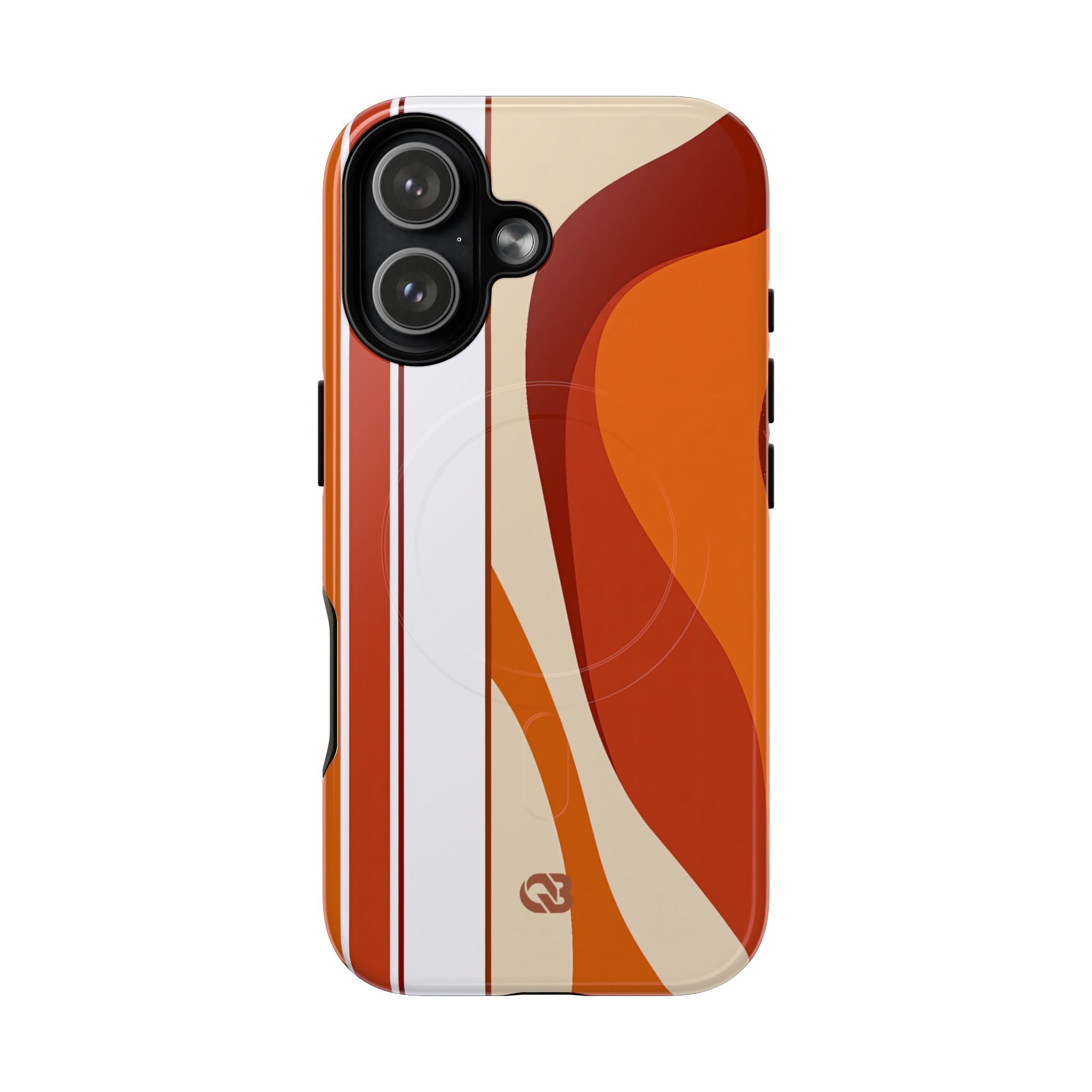 Orange Tough 2.0 Magsafe Phone Case for iPhone - Terracotta Metro Line