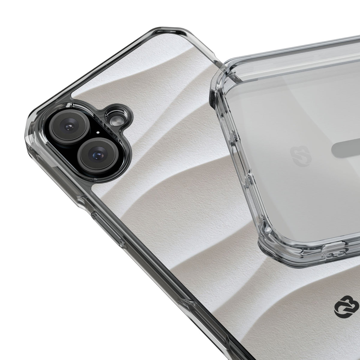 Sculpted Dune Relief · Clear Impact Magnetic Phone Case for iPhone ·  White