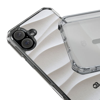 Sculpted Dune Relief · Clear Impact Magnetic Phone Case for iPhone ·  White