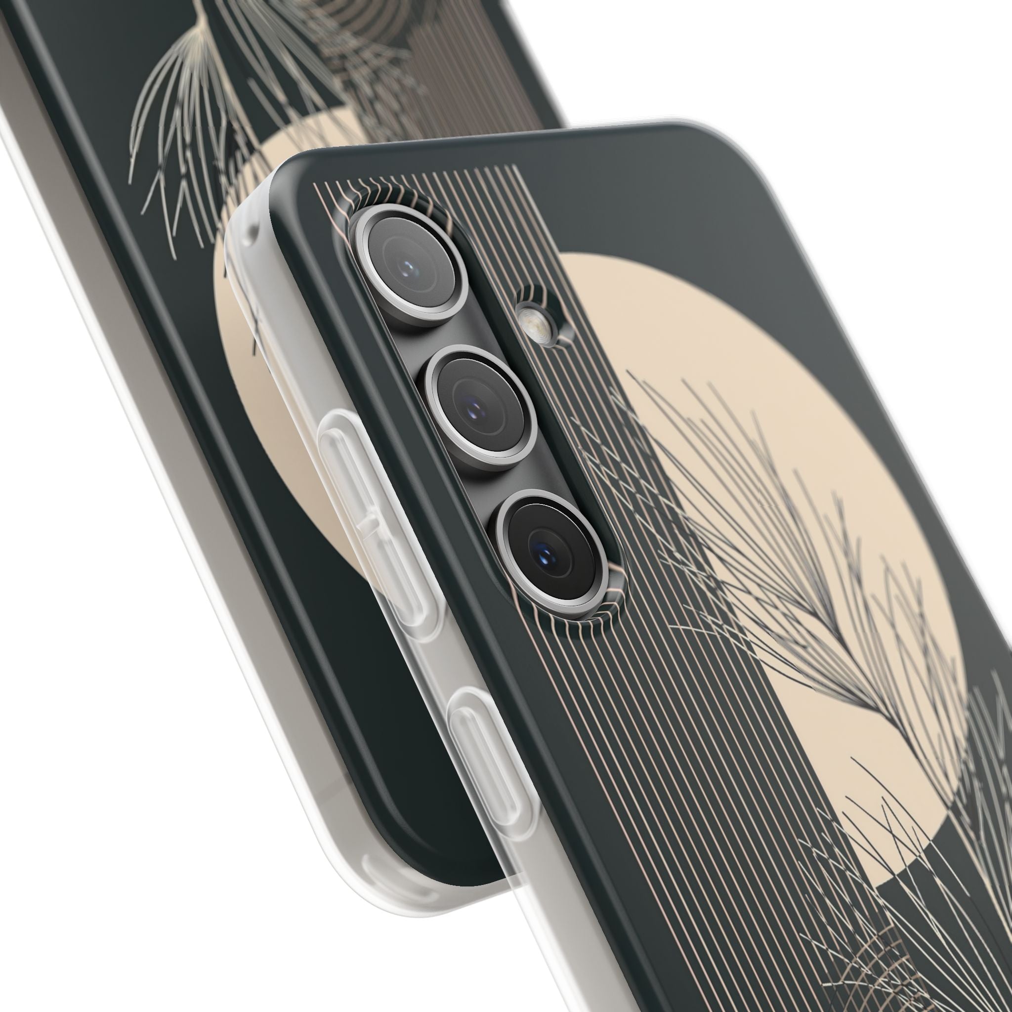 Black Lite Phone Case for Samsung - Obsidian Sand Willow