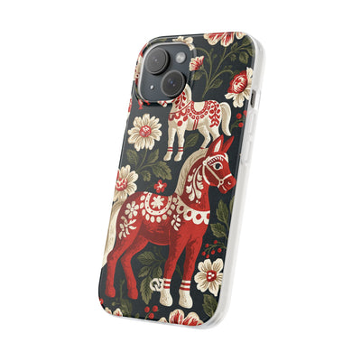 Nordic Dala Meadow · Lite Phone Case for iPhone ·  Red