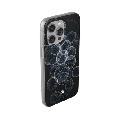 Black Lite Phone Case for iPhone - Frosted Ring Matrix