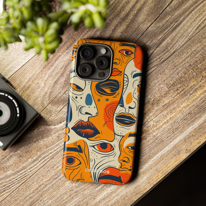 Tangled Faces Sunset iPhone 15 Pro Max Case - Tough