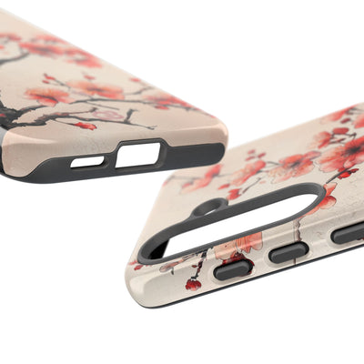 Crimson Silk Flora · Tough Phone Case for Samsung