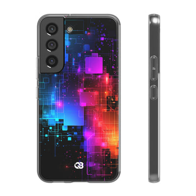 Spectral Circuit Grid · Lite Phone Case for Samsung · Black