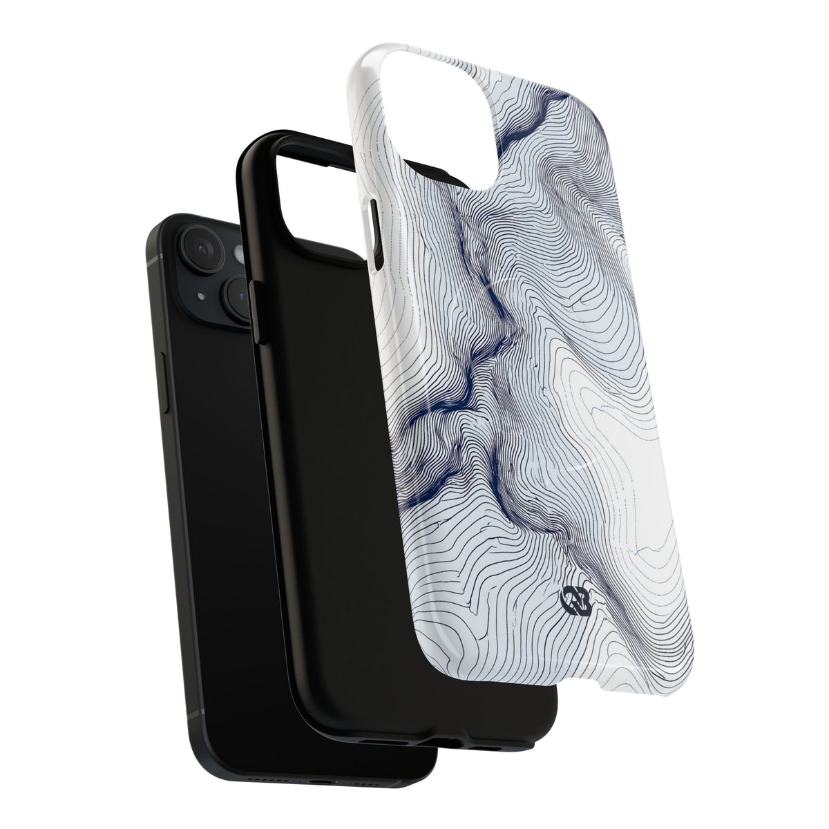 Nordic Ridge Contour · Tough 2.0 Magnetic Phone Case for iPhone · White