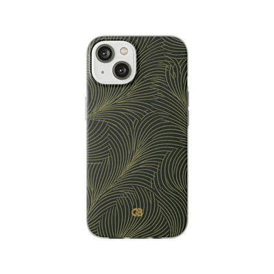 Green Lite Phone Case for iPhone - Dark Olive Plume