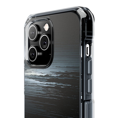 Black Impact MagSafe Phone Case for iPhone - Frozen Signal Glitch