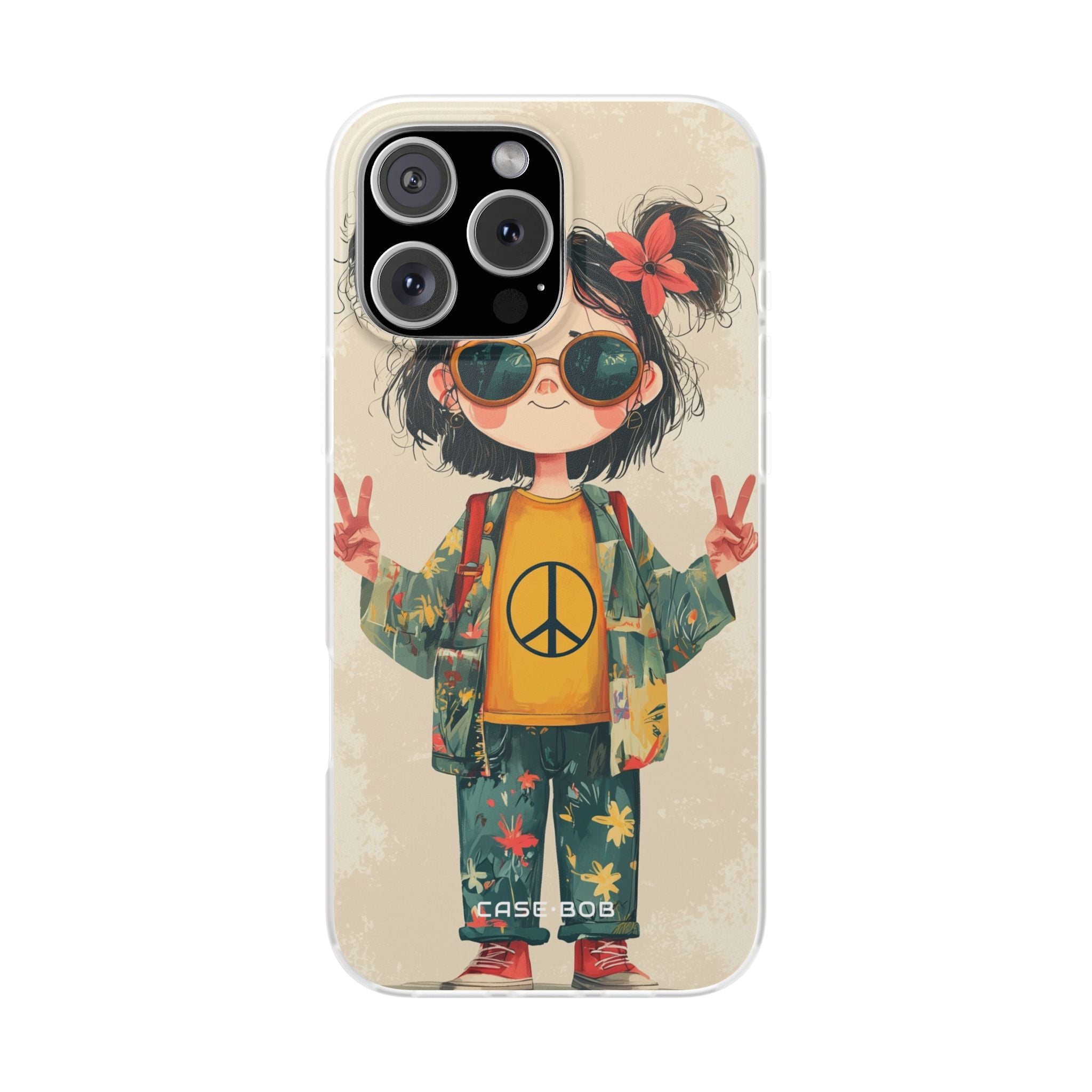 Peace Pigtails iPhone 16 Pro Max Case - Soft