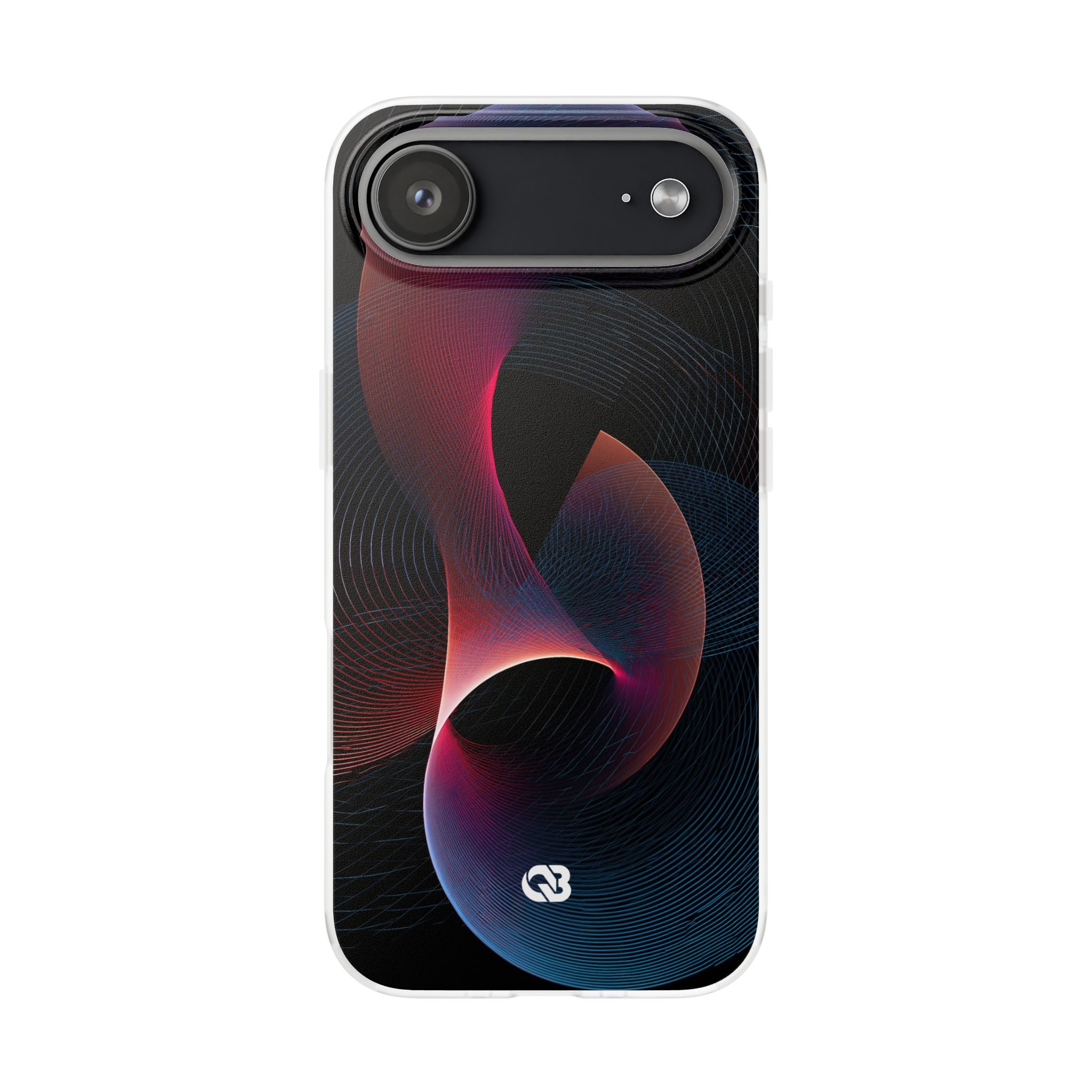 Black Lite Phone Case for iPhone - Cobalt Crimson Flux