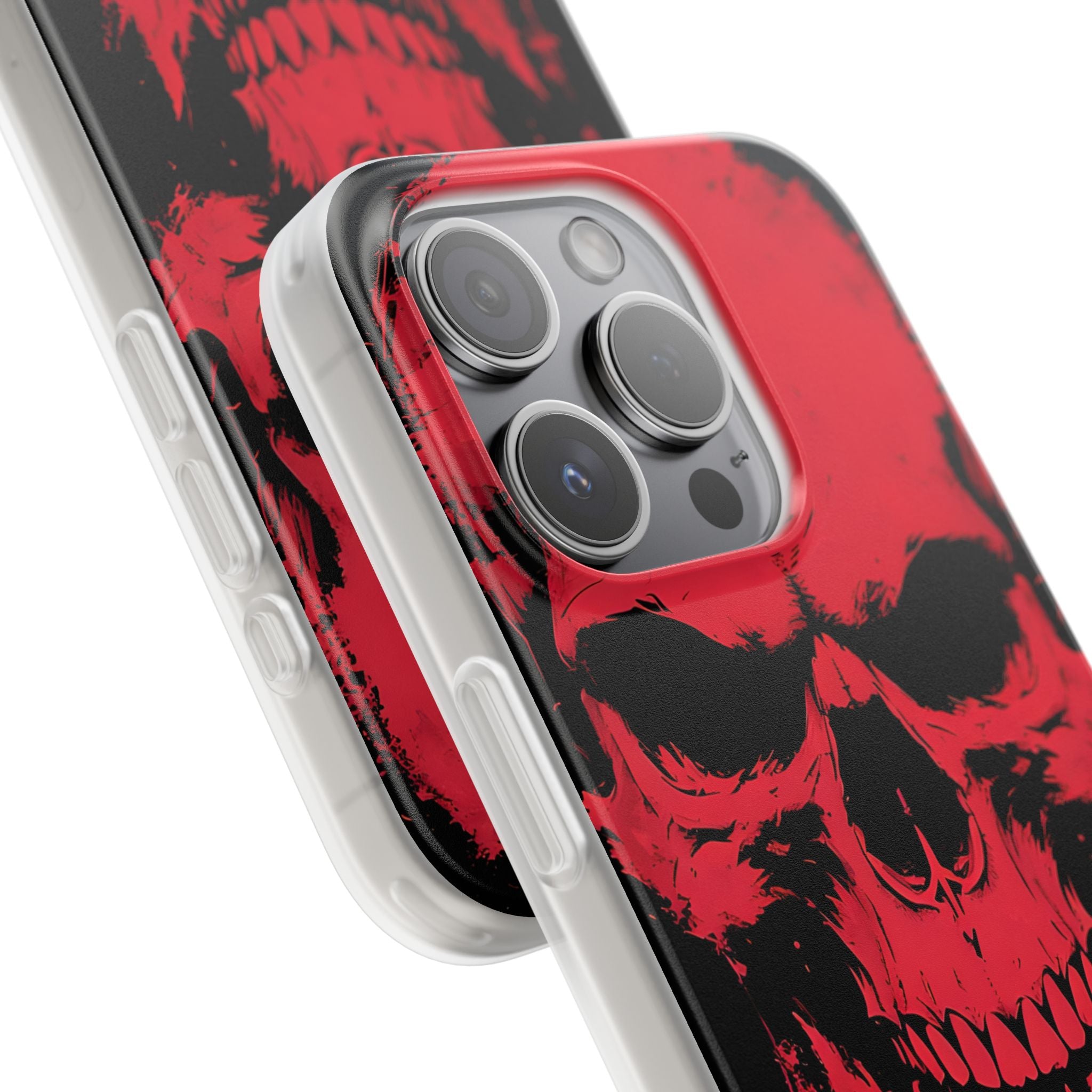 Crimson Street Skull · Soft Custodia per iPhone