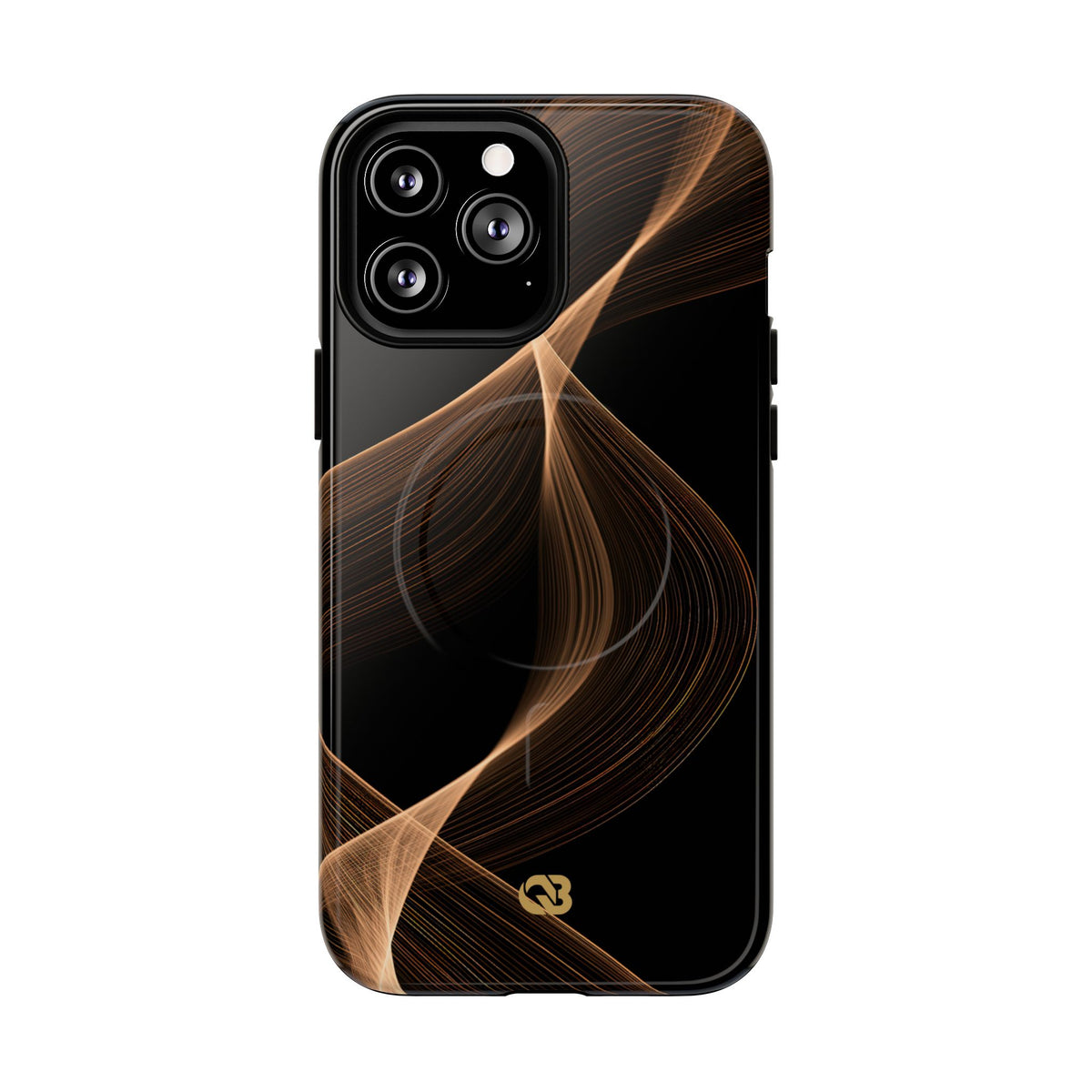 Amber Contour Flow · Tough 2.0 Magnetic Phone Case for iPhone · Black