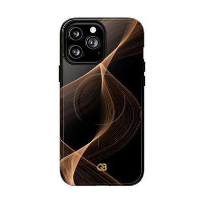 Amber Contour Flow · Tough 2.0 Magnetic Phone Case for iPhone · Black