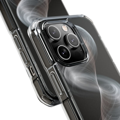 Luminous Vortex · Clear Impact Magnetic Phone Case for iPhone · Black