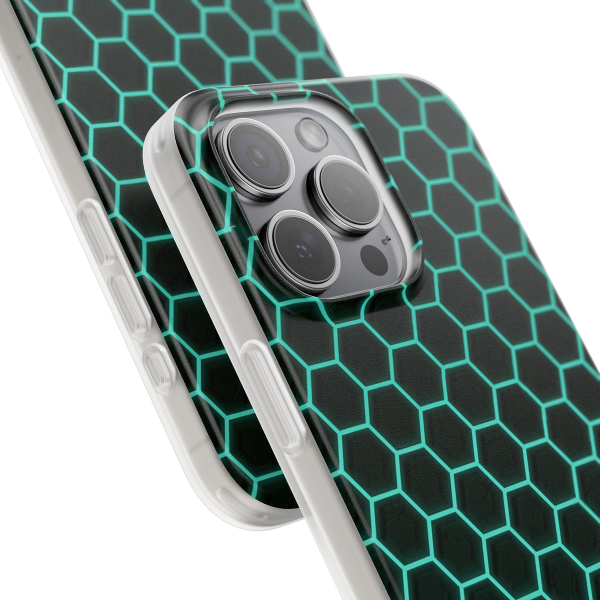 Neon Hex Spectrum · Lite Phone Case for iPhone ·  Teal